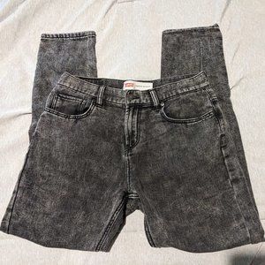 Levi's Skinny Slouch 29x29 men's black acid wash stretch sweatpants jeans